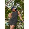 Ekouaer Two Piece Shorts Set for Women Summer Lounge Set Casual Sleeveless Tank Top 2026 Matching Outfits S-XXL(Dark Gray)