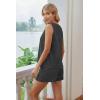 Ekouaer Two Piece Shorts Set for Women Summer Lounge Set Casual Sleeveless Tank Top 2026 Matching Outfits S-XXL(Dark Gray)