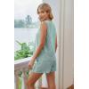 Ekouaer Two Piece Shorts Set for Women Summer Lounge Set Casual Sleeveless Tank Top 2026 Matching Outfits S-XXL(Ice Green)