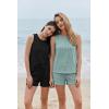 Ekouaer Two Piece Shorts Set for Women Summer Lounge Set Casual Sleeveless Tank Top 2026 Matching Outfits S-XXL(Ice Green)
