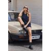 Ekouaer Two Piece Shorts Set for Women Summer Lounge Set Casual Sleeveless Tank Top 2026 Matching Outfits S-XXL(Navy)