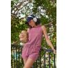 Ekouaer Two Piece Shorts Set for Women Summer Lounge Set Casual Sleeveless Tank Top 2026 Matching Outfits S-XXL(Purple Red)