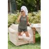 Ekouaer Two Piece Shorts Set for Women Summer Lounge Set Casual Sleeveless Tank Top 2026 Matching Outfits S-XXL(Tea Gray)