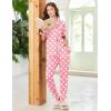 Ekouaer Women Pajama Set Short Sleeve Button Down Pjs Soft Comfy Sleepwear Nightwear with Jogger Pants(Pink Plaid)