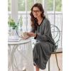 Ekouaer Women’s Long Sleeve Nightgown Full Length Sleepwear Long Sleepshirts Henley Sleep Dress(B_medium Grey)