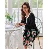 Ekouaer Women’s Long Sleeve Nightgown Full Length Sleepwear Long Sleepshirts Henley Sleep Dress(C_a_colored Flowers)