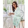 Ekouaer Women’s Long Sleeve Nightgown Full Length Sleepwear Long Sleepshirts Henley Sleep Dress(Green Daisy)