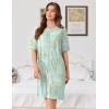 Ekouaer Women Zipper Robes Knit Short Bathrobe Lightweight House Coat with Pockets Soft Nightgown S-XXL(Floral Light Green)