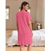 Ekouaer Women Zipper Robes Waffle Short Bathrobe Lightweight House Coat with Pockets Soft Nightgown S-3XL(Hot Pink)