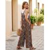 Ekouaer Overalls for Women Loose Wide Leg Jumpsuits Casual One Piece Floral Boho Outfits Baggy Jumpers Comfy Summer Rompers(A Boho Print)