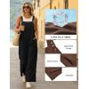 Ekouaer Overalls for Women Loose Wide Leg Jumpsuits Casual One Piece Floral Boho Outfits Baggy Jumpers Comfy Summer Rompers(Black)