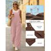 Ekouaer Overalls for Women Loose Wide Leg Jumpsuits Casual One Piece Floral Boho Outfits Baggy Jumpers Comfy Summer Rompers(Dirty Pink)