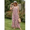 Ekouaer Overalls for Women Loose Wide Leg Jumpsuits Casual One Piece Floral Boho Outfits Baggy Jumpers Comfy Summer Rompers(Orange Pink Floral)