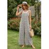Ekouaer Overalls for Women Loose Wide Leg Jumpsuits Casual One Piece Floral Boho Outfits Baggy Jumpers Comfy Summer Rompers(White Floral)