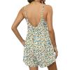 Ekouaer Summer Rompers for Women Boho Beach Vacation Outfits Sleeveless Loose Shorts Overalls 2026 Jumpsuit With Pockets(A-white Floral)