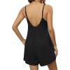 Ekouaer Summer Rompers for Women Boho Beach Vacation Outfits Sleeveless Loose Shorts Overalls 2026 Jumpsuit With Pockets(Black)