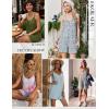 Ekouaer Summer Rompers for Women Boho Beach Vacation Outfits Sleeveless Loose Shorts Overalls 2026 Jumpsuit With Pockets(Black Floral)