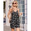 Ekouaer Summer Rompers for Women Boho Beach Vacation Outfits Sleeveless Loose Shorts Overalls 2026 Jumpsuit With Pockets(Black Floral)