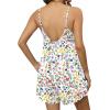 Ekouaer Summer Rompers for Women Boho Beach Vacation Outfits Sleeveless Loose Shorts Overalls 2026 Jumpsuit With Pockets(Bow-tie Flowers)
