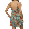 Ekouaer Summer Rompers for Women Boho Beach Vacation Outfits Sleeveless Loose Shorts Overalls 2026 Jumpsuit With Pockets(Plant Leaves Floral)
