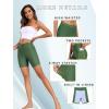 Ekouaer Women’s 8.5″ Board Shorts High Waisted Swim Shorts Cross Waist Beach Surf Swimwear Swimsuit Bottoms with Pocket S-3XL(Army Green)