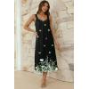 Ekouaer Sleeveless Nightgowns for Women Lace V-neck Long Nightdress Wide Strap Sleepwear Soft Lounge Dresses(Black Butterfly)