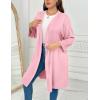 Ekouaer Women Plus Size Robe Knee Length Lightweight Bathrobe Short Kimono Robes with Pockets Maternity Robe(Light Pink)