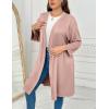 Ekouaer Women Plus Size Robe Knee Length Lightweight Bathrobe Short Kimono Robes with Pockets Maternity Robe(Pink)