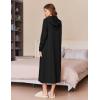 Ekouaer Robe for Women Zipper Robe Loungewear Full Length Sleepwear Pockets Housecoat Casual Straight Robe S-XXL