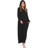 Ekouaer Robe for Women Zipper Robe Loungewear Full Length Sleepwear Pockets Housecoat Casual Straight Robe S-XXL