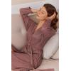 Ekouaer Robes for Women Short Knit Bathrobe Lightweight Kimono Robe Knee Length Loungewear S-XXL