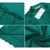 Ekouaer Silk Robes for Women Lace Trim Satin Robe 3/4 Sleeve Kimono Bathrobe Bride Bridesmaid Wedding Party Sleepwear S-XXL(Dark Green)