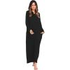Ekouaer Robe for Women Zipper Robe Loungewear Full Length Sleepwear Pockets Housecoat Casual Straight Robe S-XXL