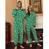 Ekouaer Christmas Matching Onesie for Couples Elk Antler Hooded Zipper Long Sleeve Pajamas with Pockets S-XXL