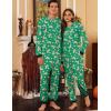 Ekouaer Christmas Matching Onesie for Couples Elk Antler Hooded Zipper Long Sleeve Pajamas with Pockets S-XXL