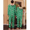 Ekouaer Christmas Matching Onesie for Couples Elk Antler Hooded Zipper Long Sleeve Pajamas with Pockets S-XXL