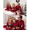 Ekouaer Christmas Matching Pajamas Onesie for Family Fleece Onesie Sleepwear Zipper Jumpsuit with Pockets(Red Plaid Onesie)