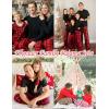 Ekouaer Christmas Pajamas Matching Family Pj Set Long Sleeve Tops and Plaid Pants for Sleepwear Soft Loungewear Pjs(Red Deer)
