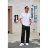 Ekouaer Men’s Pajama Pants Plaid Pj Lounge Pants Soft PJ Bottoms with Pockets & Drawstring S-XXL(Black)