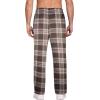 Ekouaer Men’s Pajama Pants Plaid Pj Lounge Pants Soft PJ Bottoms with Pockets & Drawstring S-XXL(Brown Plaid)