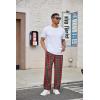 Ekouaer Men’s Pajama Pants Plaid Pj Lounge Pants Soft PJ Bottoms with Pockets & Drawstring S-XXL(Christmas Plaid)
