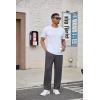 Ekouaer Men’s Pajama Pants Plaid Pj Lounge Pants Soft PJ Bottoms with Pockets & Drawstring S-XXL(Dark Grey)
