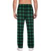 Ekouaer Men’s Pajama Pants Plaid Pj Lounge Pants Soft PJ Bottoms with Pockets & Drawstring S-XXL(Green and Black Plaid)