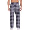 Ekouaer Men’s Pajama Pants Plaid Pj Lounge Pants Soft PJ Bottoms with Pockets & Drawstring S-XXL(Line Black Plaid)