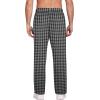 Ekouaer Men’s Pajama Pants Plaid Pj Lounge Pants Soft PJ Bottoms with Pockets & Drawstring S-XXL(Little Black and White Plaid)