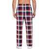 Ekouaer Men’s Pajama Pants Plaid Pj Lounge Pants Soft PJ Bottoms with Pockets & Drawstring S-XXL(Red and White Plaid)