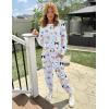 Ekouaer Pajamas Women’s Long Sleeve Sleepwear with Long Pants Soft Loungewear Pj Set S-XXL(Light Blue Cat)