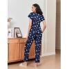 Ekouaer Pajamas for Women Set 2 Piece Comfy Loungewear, Lightweight Pjs Sleepwear, Short Sleeve Top & Long Pants with Pockets(Blue Moon)