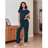 Ekouaer Pajamas for Women Set 2 Piece Comfy Loungewear, Lightweight Pjs Sleepwear, Short Sleeve Top & Long Pants with Pockets(Dreamy Constellation)
