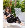 Ekouaer Pajamas for Women Set 2 Piece Comfy Loungewear, Lightweight Pjs Sleepwear, Short Sleeve Top & Long Pants with Pockets(Wine Glasses)